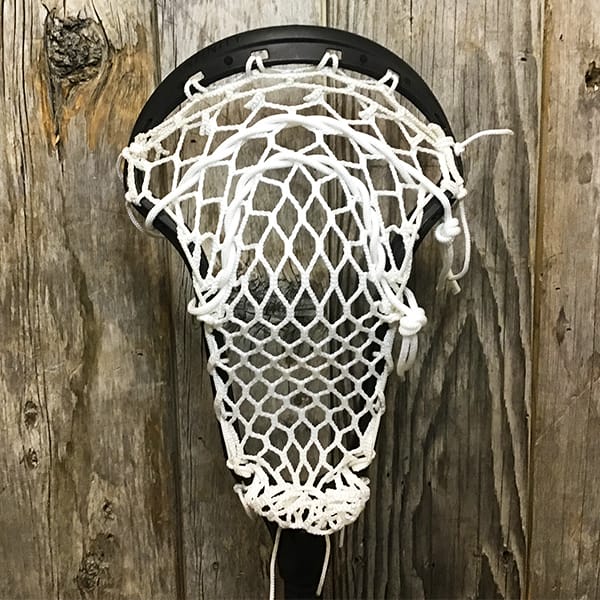 ECD Womens Heads Black/White Lax Fan Custom Strung Black ECD Infinity Womens Lacrosse Head with White STX Crux Mesh Pro from Lacrosse Fanatic