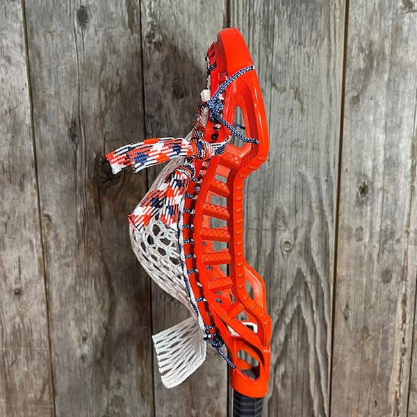 Gait Mens Heads Orange/White Lax Fan Custom Dyed Orange Gait D2C Close D Mens Lacrosse Head with White Hero Mesh from Lacrosse Fanatic