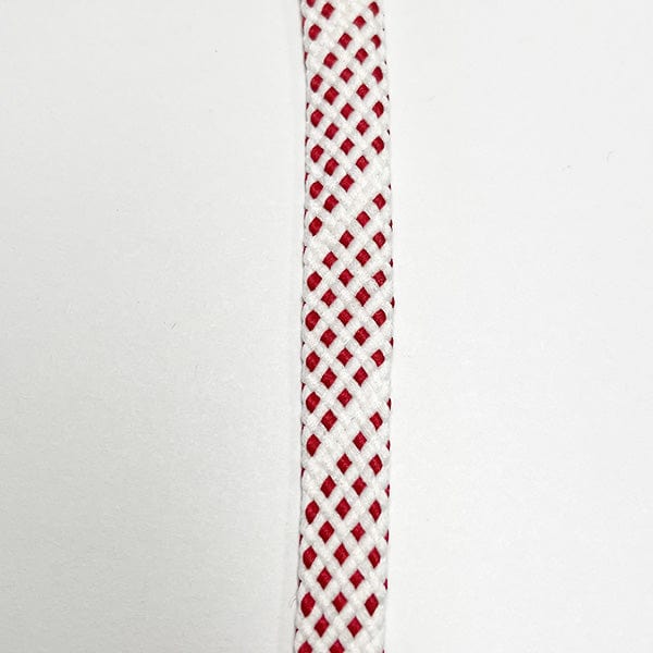 Jimalax Stringing Supplies White/Red / 33&quot; Firework Tipped Shooting Lace from Lacrosse Fanatic