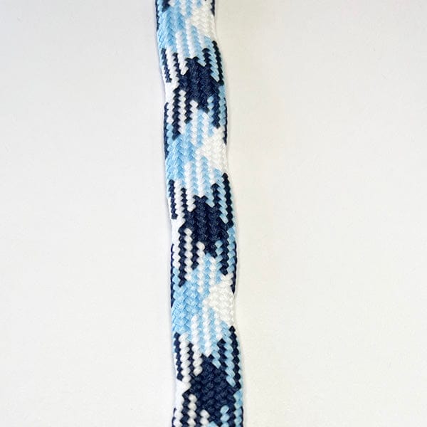 Jimalax Stringing Supplies Carolina Blue/Navy Blue/White / 33&quot; Tri-Color Tipped Shooting Lace from Lacrosse Fanatic