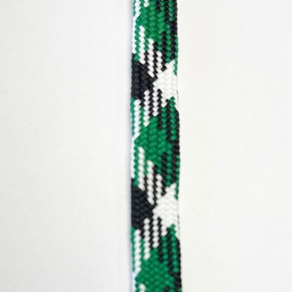 Jimalax Stringing Supplies Kelly Green/Black/White / 33&quot; Tri-Color Tipped Shooting Lace from Lacrosse Fanatic