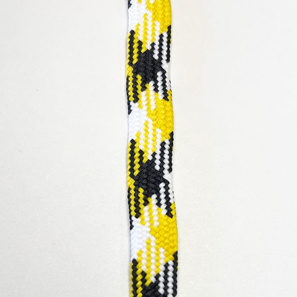Jimalax Stringing Supplies Michigan Yellow/Black/White / 33&quot; Tri-Color Tipped Shooting Lace from Lacrosse Fanatic