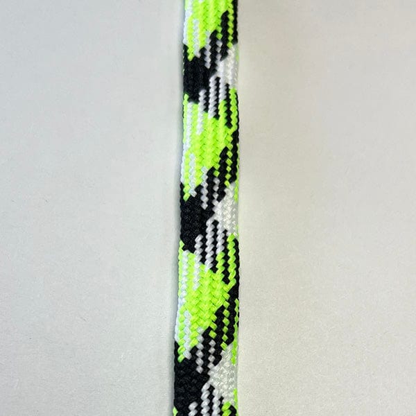 Jimalax Stringing Supplies Neon Green/Black/White / 33&quot; Tri-Color Tipped Shooting Lace from Lacrosse Fanatic