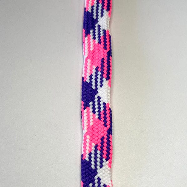 Jimalax Stringing Supplies Neon Pink/Purple/White / 33&quot; Tri-Color Tipped Shooting Lace from Lacrosse Fanatic