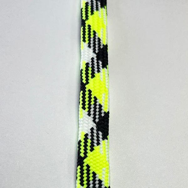 Jimalax Stringing Supplies Neon Yellow/Black/White / 33&quot; Tri-Color Tipped Shooting Lace from Lacrosse Fanatic