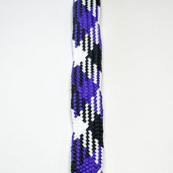 Jimalax Stringing Supplies Purple/Black/White / 33&quot; Tri-Color Tipped Shooting Lace from Lacrosse Fanatic
