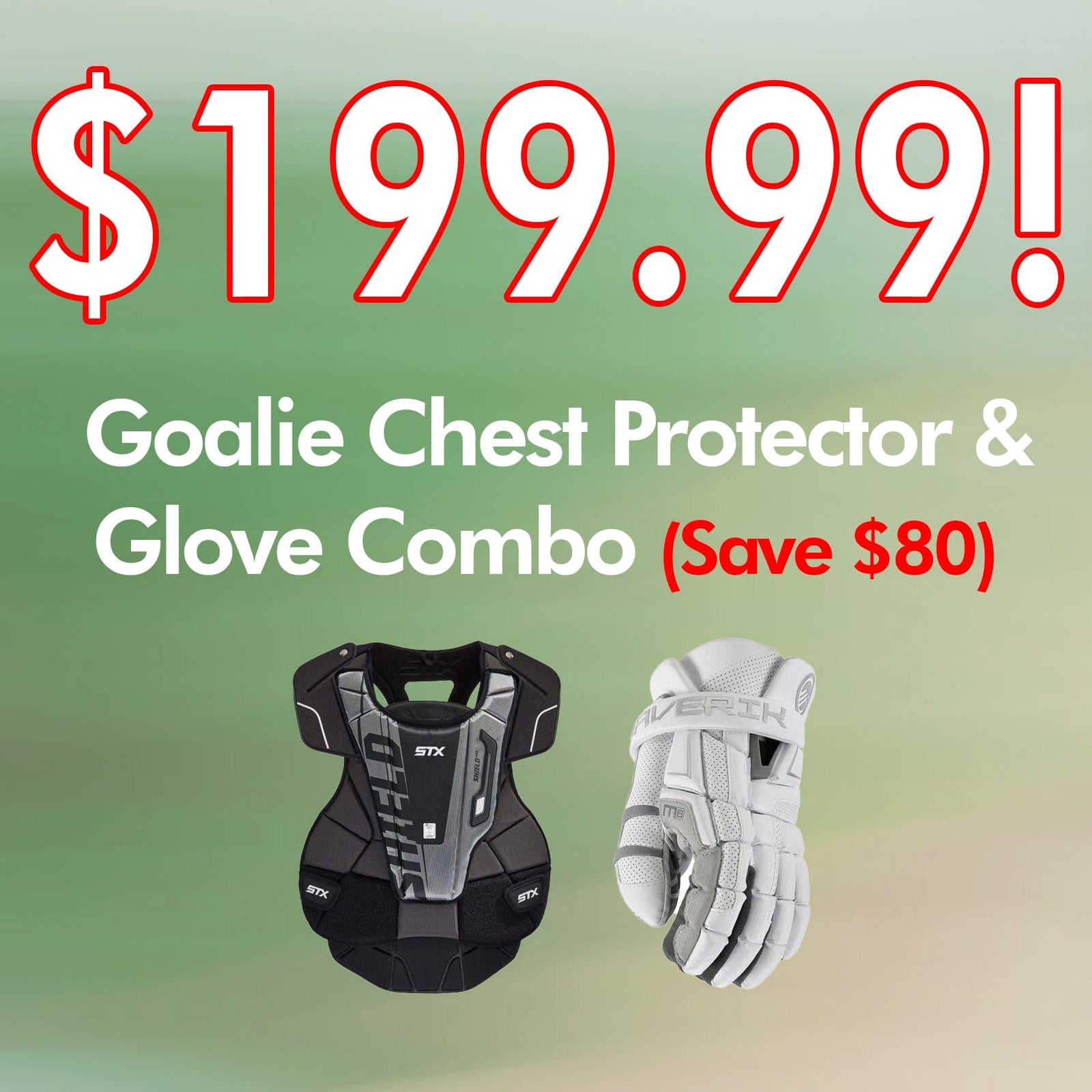 Lacrosse Fanatic Bargain Bundle Goalie Combo - STX Shield 400 Chest Protector & Maverik M6 Goalie Gloves from Lacrosse Fanatic
