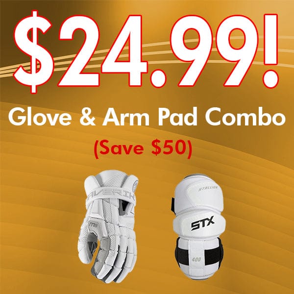 Lacrosse Fanatic Bargain Bundle Maverik M6 Glove &amp; STX Stallion 400 Arm Pad Combo from Lacrosse Fanatic