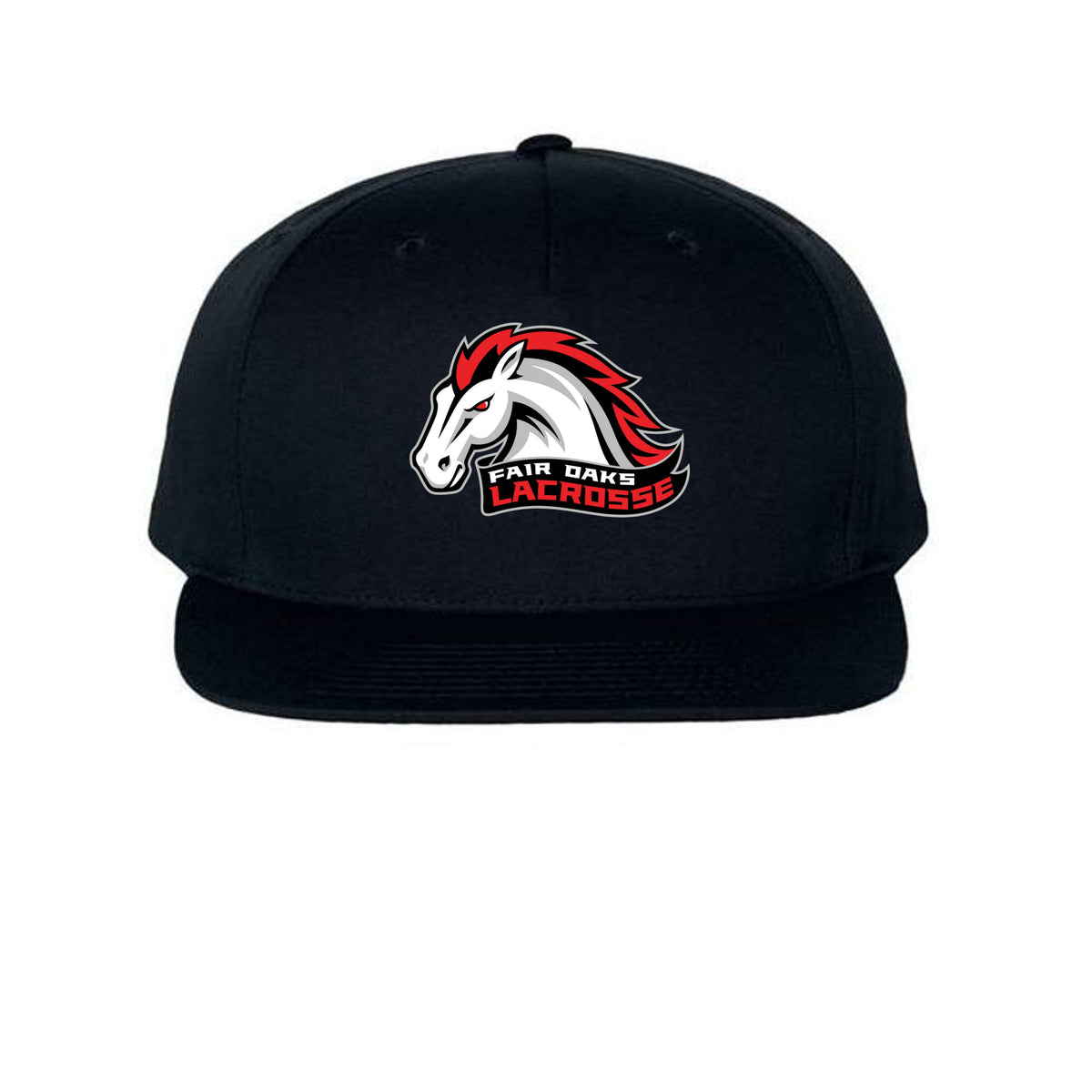 Lacrosse Fanatic  Black / ONE SIZE Fair Oaks Flat Bill Hat from Lacrosse Fanatic