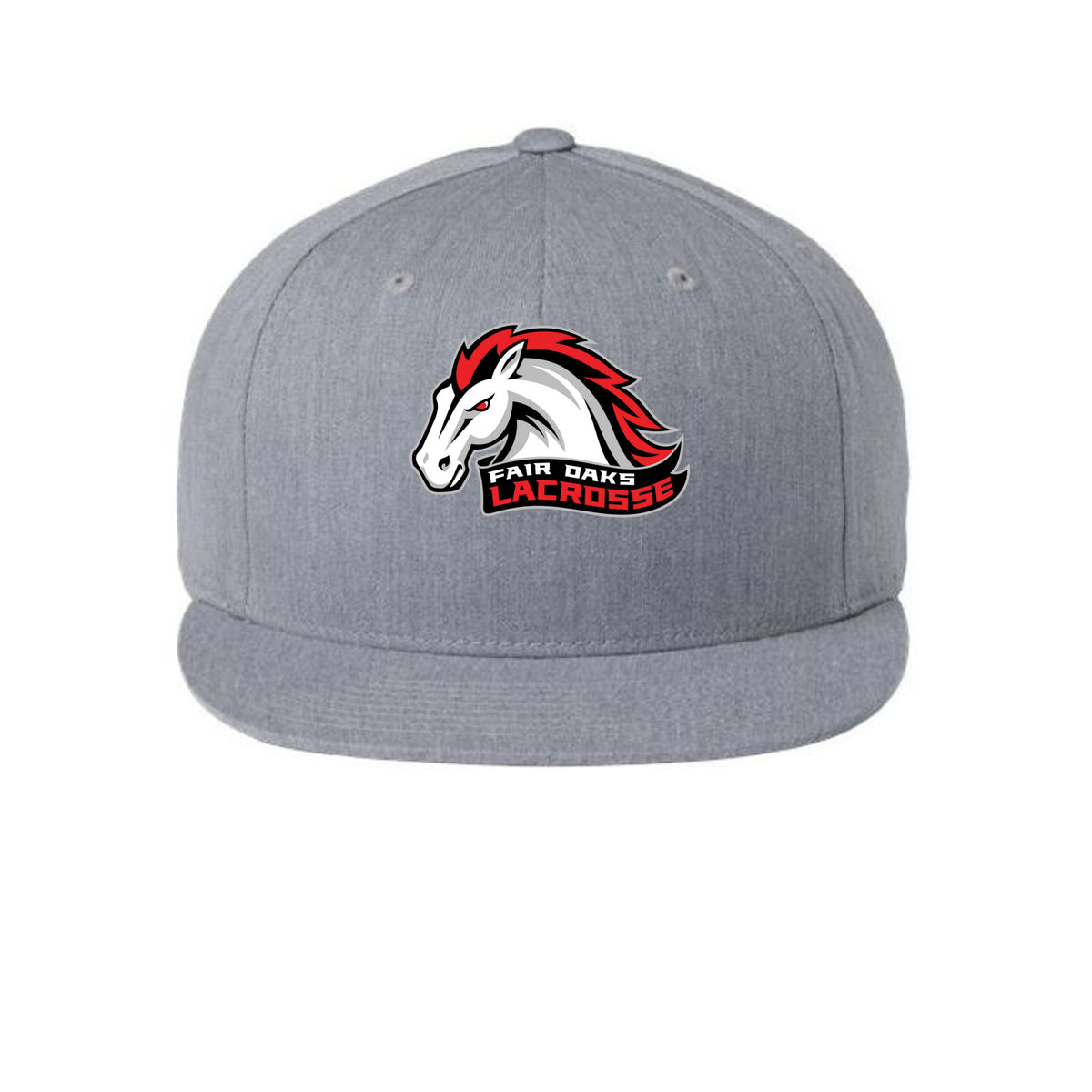 Lacrosse Fanatic  Heather Grey / ONE SIZE Fair Oaks Flat Bill Hat from Lacrosse Fanatic