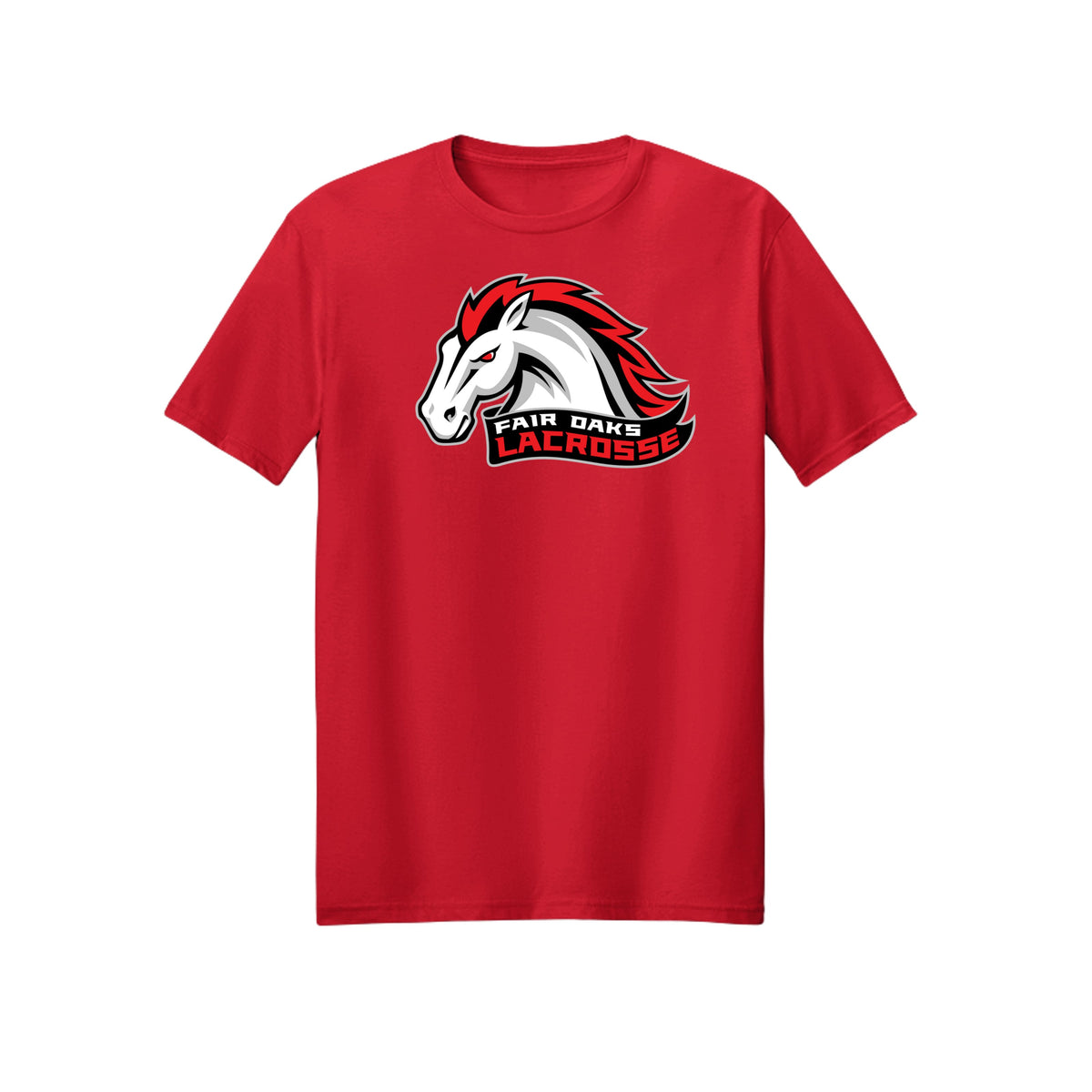 Lacrosse Fanatic  Red / S Fair Oaks Mens Tee from Lacrosse Fanatic