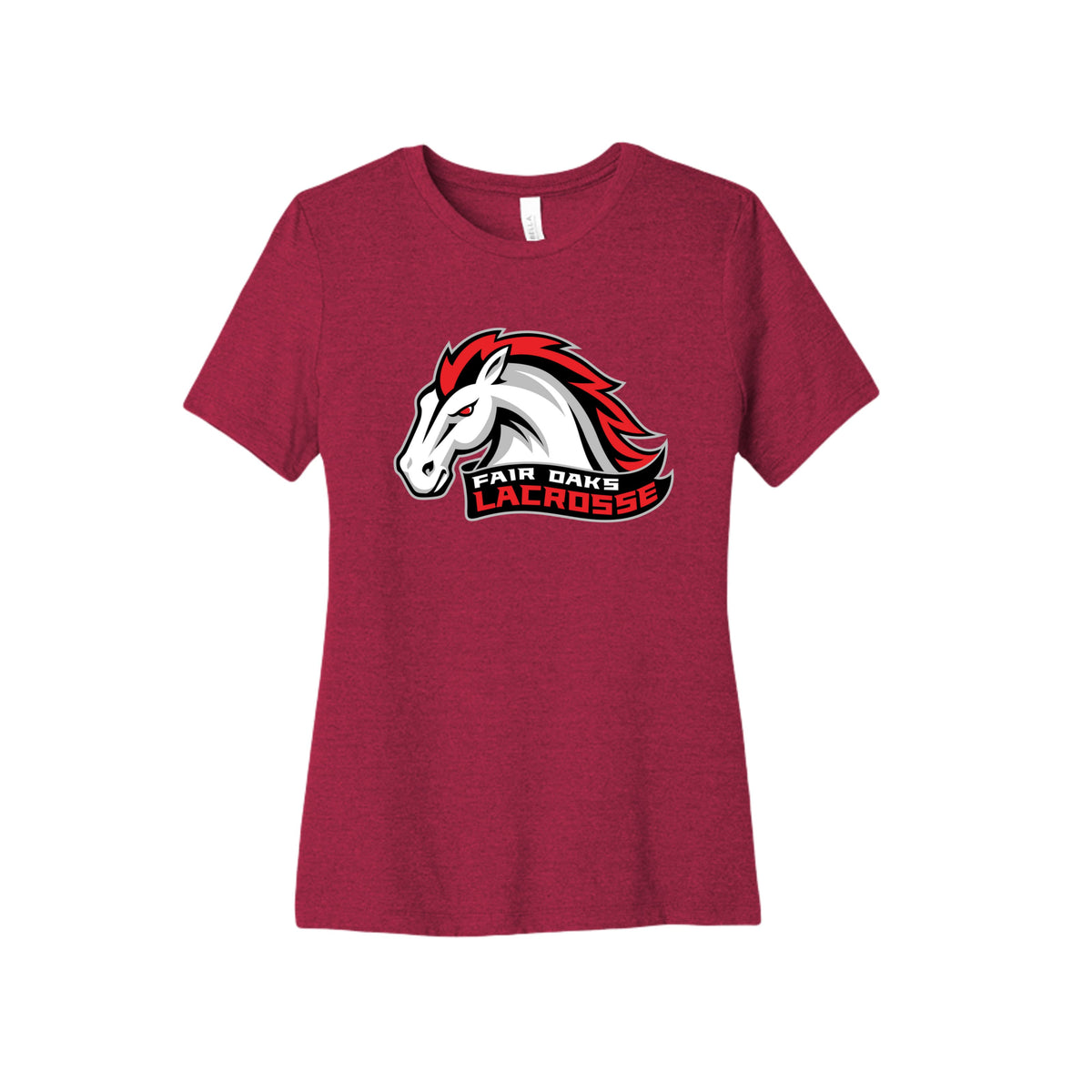Lacrosse Fanatic  Heather Red / S Fair Oaks Women's Blended Tee from Lacrosse Fanatic