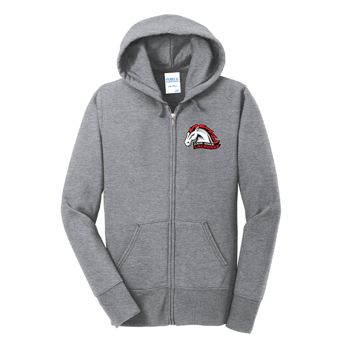 Lacrosse Fanatic  Athletic Heather / XS Fair Oaks Women's Fleece Zip Hoodie from Lacrosse Fanatic