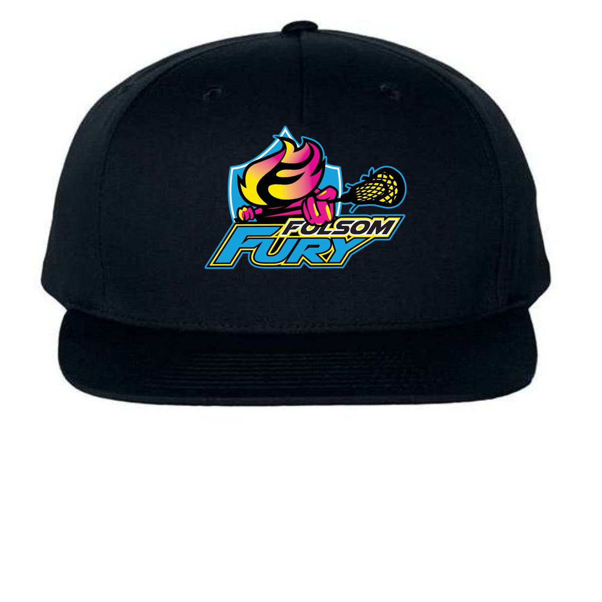Lacrosse Fanatic  Black / ONE SIZE Folsom Fury Flat Bill Hat - Black from Lacrosse Fanatic