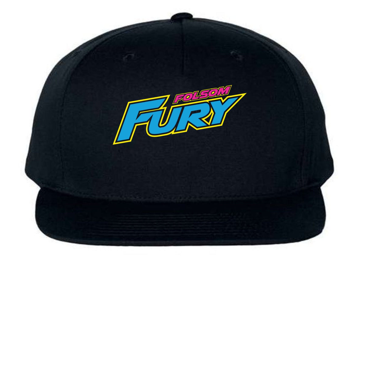 Lacrosse Fanatic  Black / ONE SIZE Folsom Fury Flat Bill Hat - Black (Name Only) from Lacrosse Fanatic