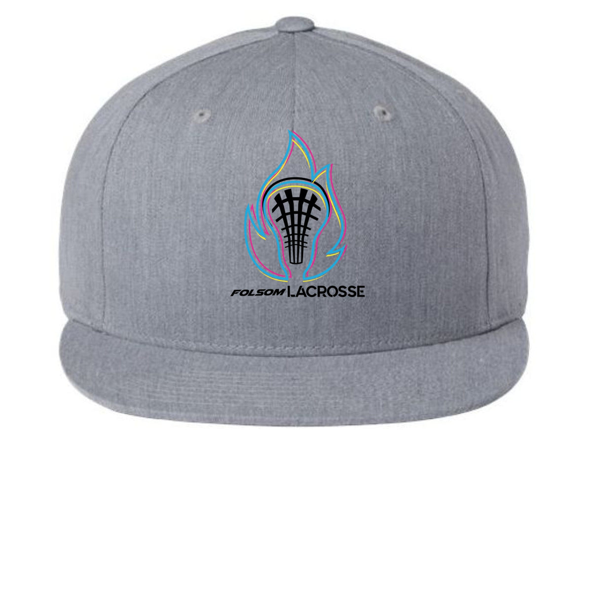 Lacrosse Fanatic  Heather Grey / ONE SIZE Folsom Fury Flat Bill Hat - Grey from Lacrosse Fanatic