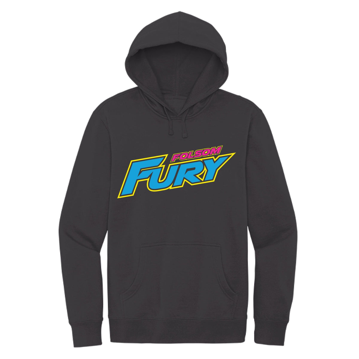 Lacrosse Fanatic  Black / XS Folsom Fury Men's Fleece Hoodie - Black (Name Only) from Lacrosse Fanatic