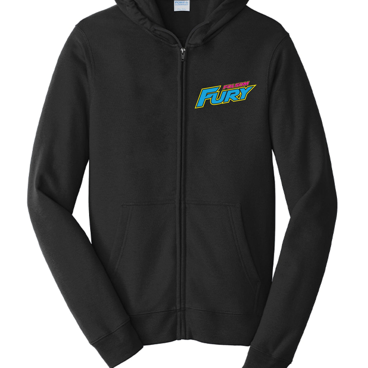 Lacrosse Fanatic  Jet Black / XS Folsom Fury Men's Fleece Zip Hoodie - Black (Name Only) from Lacrosse Fanatic