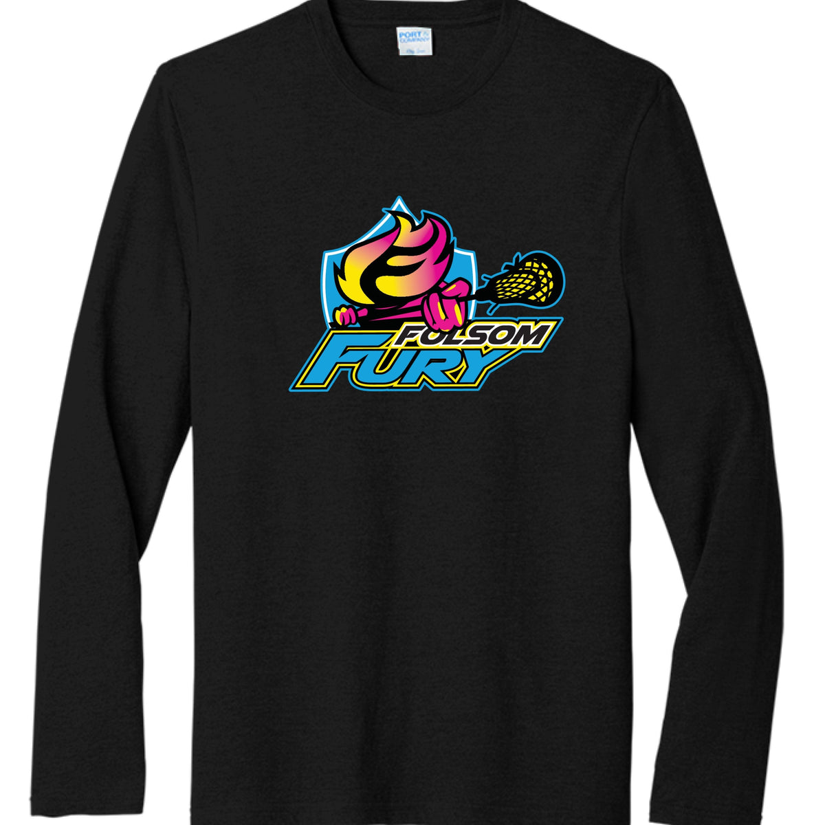 Lacrosse Fanatic  Black / S Folsom Fury Men's Long Sleeve Tee - Black from Lacrosse Fanatic