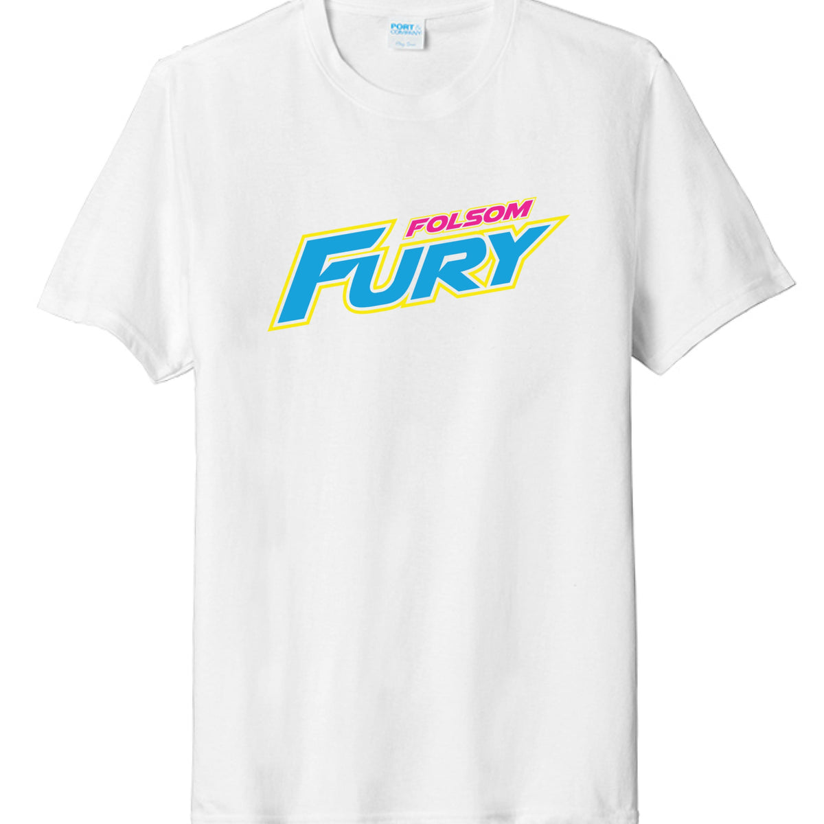 Lacrosse Fanatic  White / S Folsom Fury Men's Tee - White (Name Only) from Lacrosse Fanatic