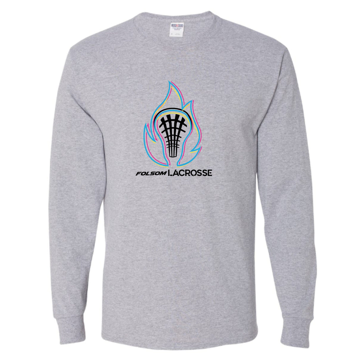 Lacrosse Fanatic  ATHLETIC HEATHER / S Folsom Fury Mens Long Sleeve Tee - Grey from Lacrosse Fanatic