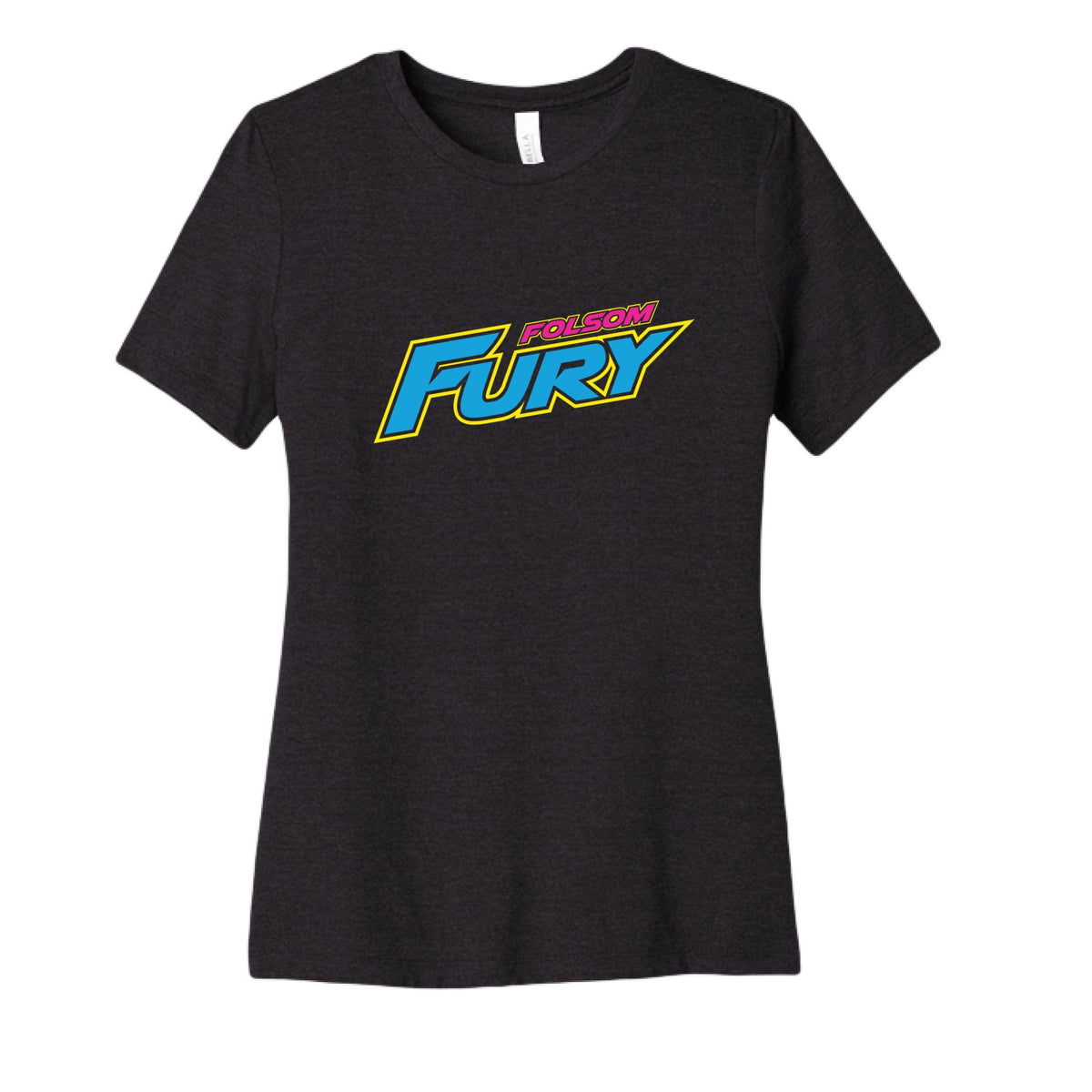Lacrosse Fanatic  BLACK HEATHER / S Folsom Fury Women's Blended Tee - Black (Name Only) from Lacrosse Fanatic