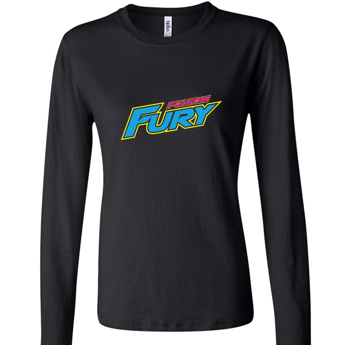 Lacrosse Fanatic  BLACK / S Folsom Fury Women's Long Sleeve Tee - Black (Name Only) from Lacrosse Fanatic