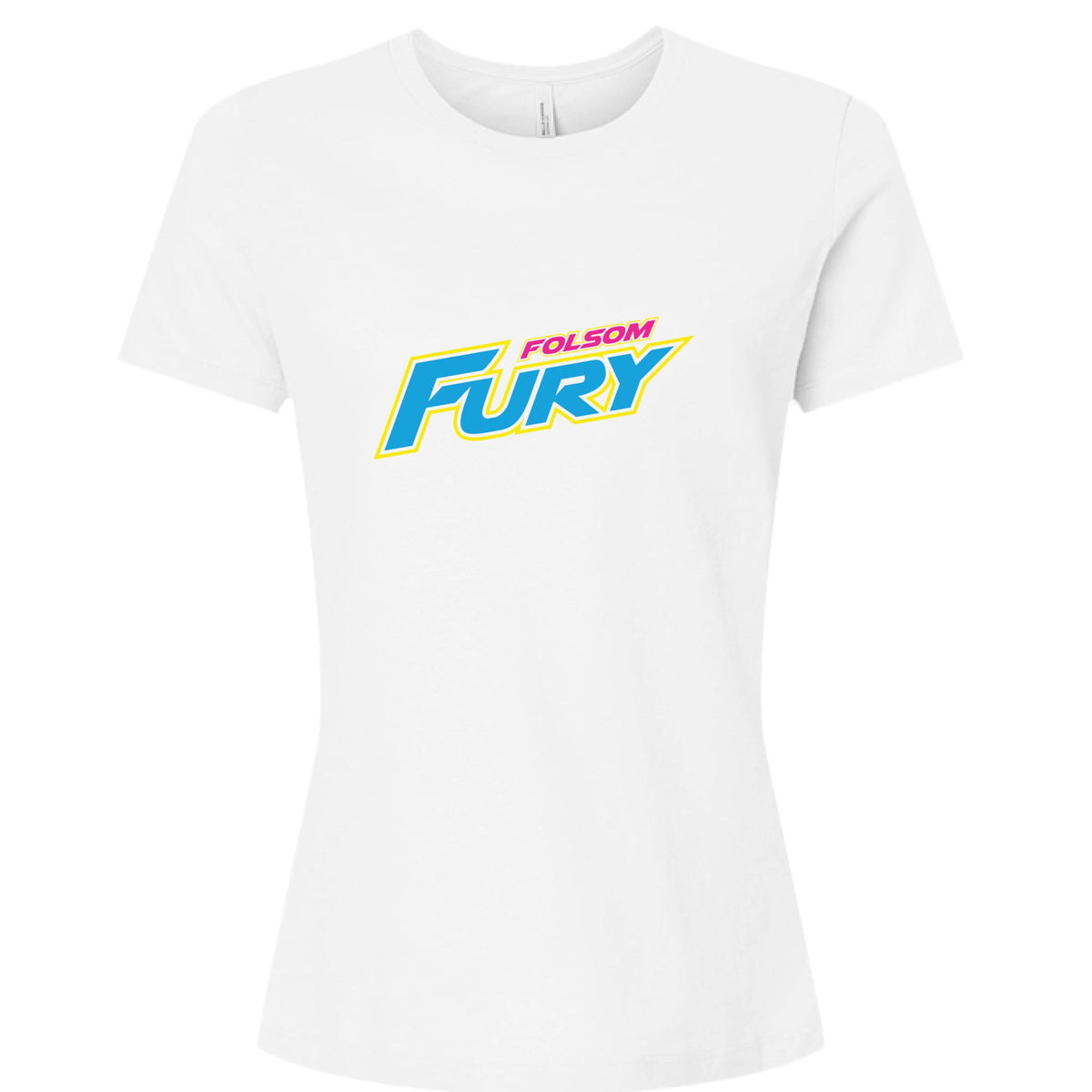 Lacrosse Fanatic  SOLID WHT BLEND / S Folsom Fury Women'sTee - White (Name Only) from Lacrosse Fanatic