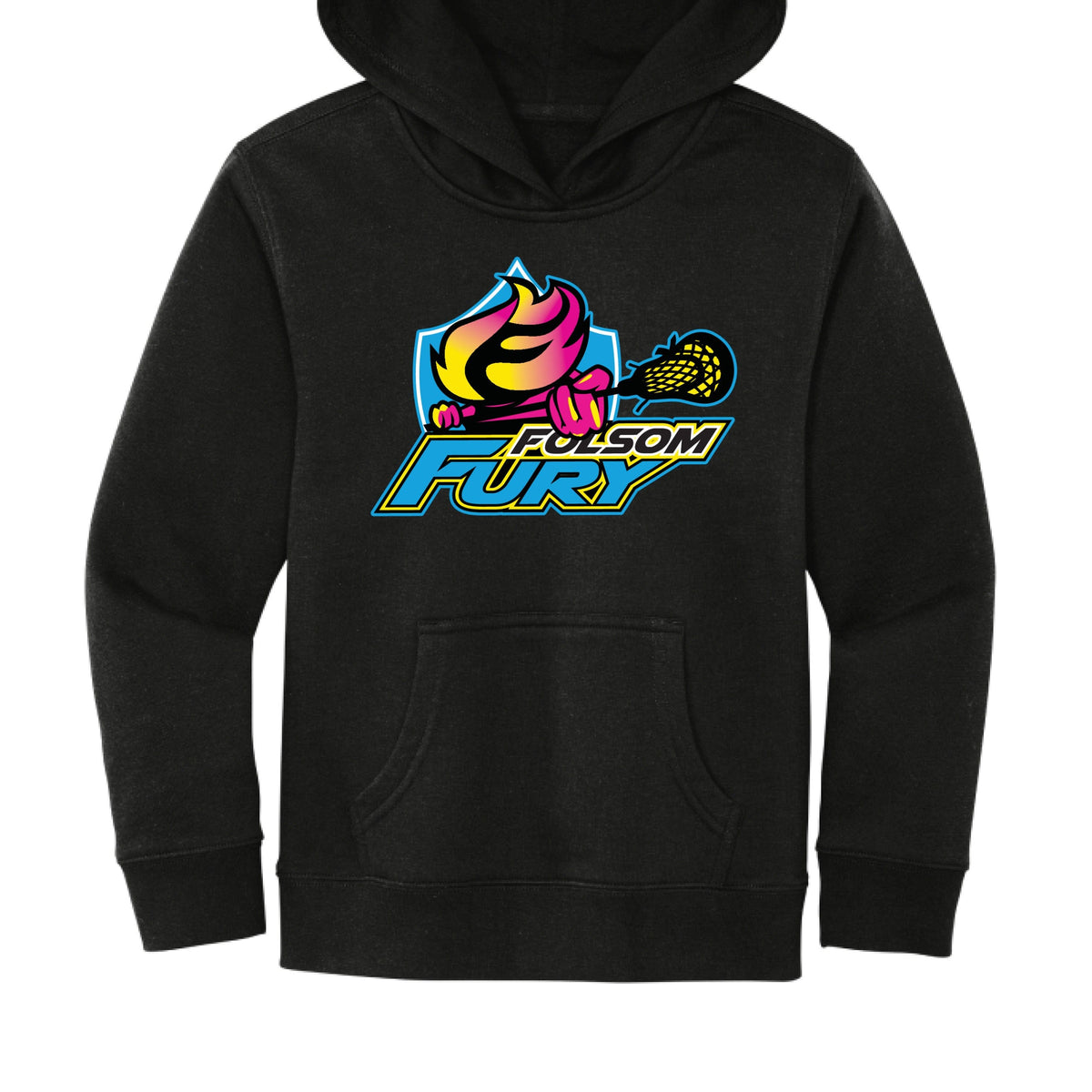 Lacrosse Fanatic  Black / YXS Folsom Fury Youth Fleece Hoodie - Black from Lacrosse Fanatic