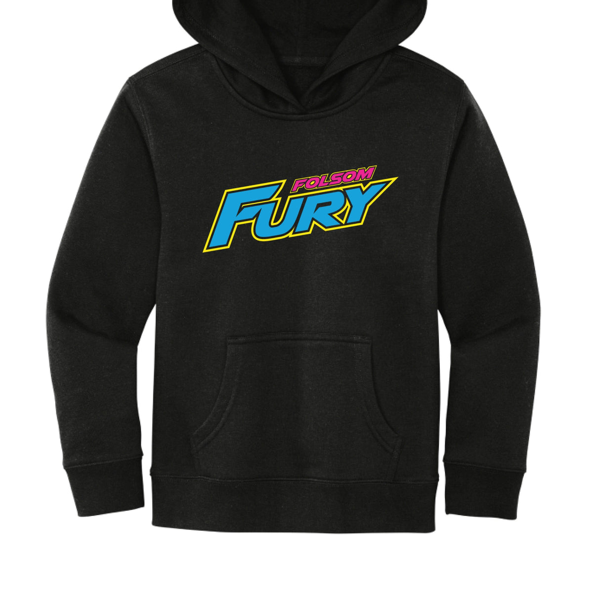 Lacrosse Fanatic  Black / YXS Folsom Fury Youth Fleece Hoodie - Black (Name Only) from Lacrosse Fanatic