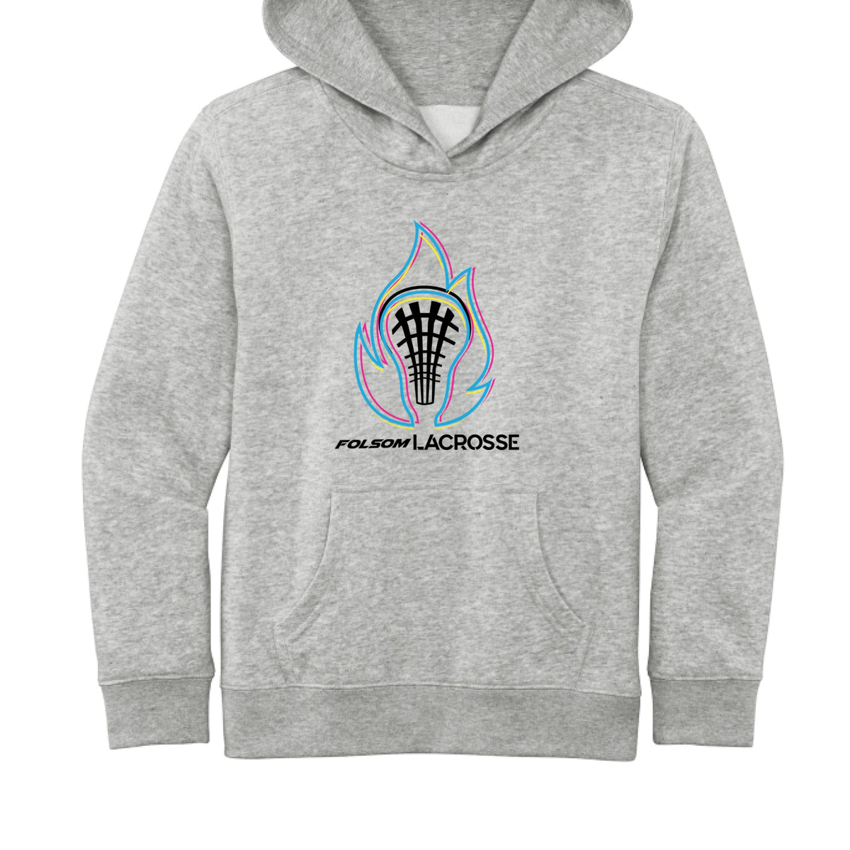 Lacrosse Fanatic  Light Hthr Gry / YXS Folsom Fury Youth Fleece Hoodie - Grey from Lacrosse Fanatic