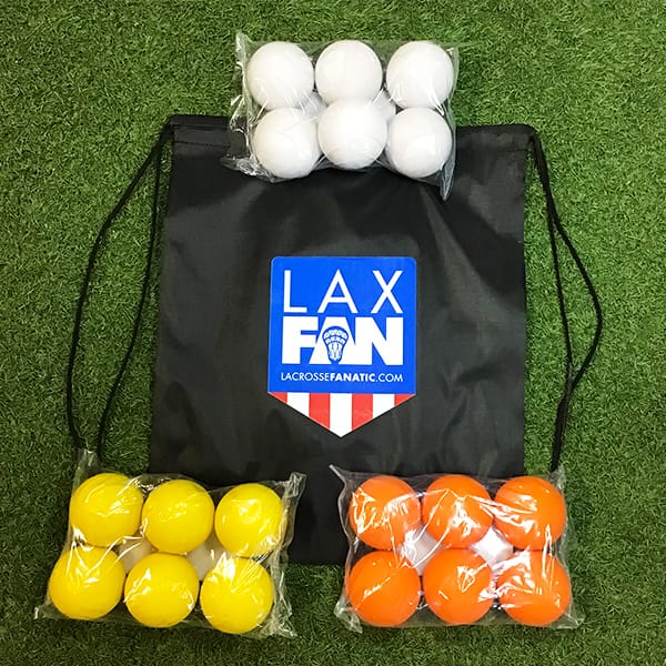 Lacrosse Fanatic Lacrosse Balls Lax Fan Drawstring Bag with 18 Lacrosse Balls from Lacrosse Fanatic