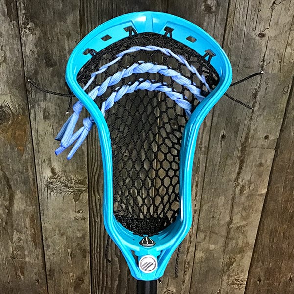 Lacrosse Fanatic Mens Complete Sticks Lax Fan Custom Mens Complete - Blue Kinetik 3 with Black Mesh and Black Evo Shaft from Lacrosse Fanatic