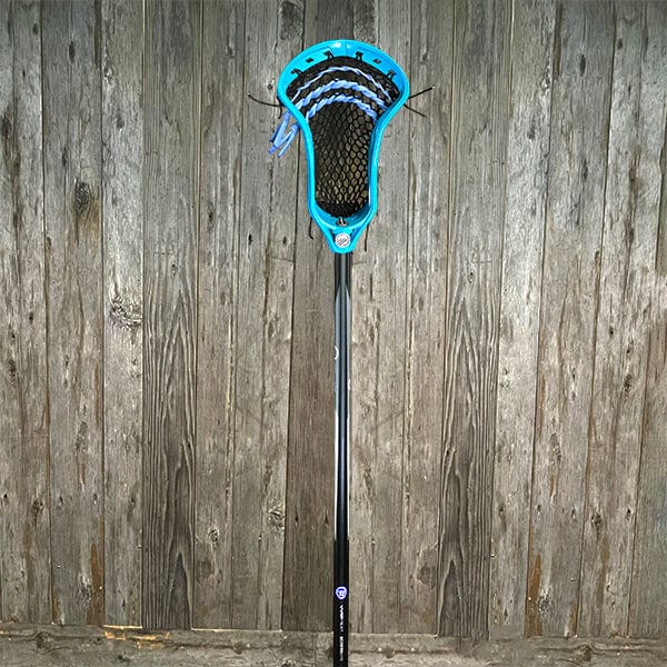 Lacrosse Fanatic Mens Complete Sticks Lax Fan Custom Mens Complete - Blue Kinetik 3 with Black Mesh and Black Evo Shaft from Lacrosse Fanatic