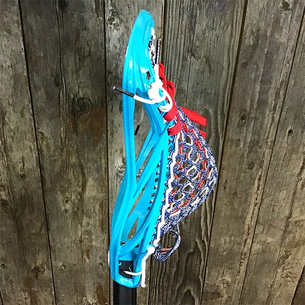 Lacrosse Fanatic Mens Complete Sticks Lax Fan Custom Mens Complete - Blue Kinetik 3 with USA Mesh and Black Evo Shaft from Lacrosse Fanatic