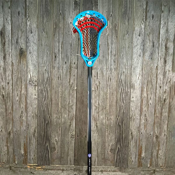 Lacrosse Fanatic Mens Complete Sticks Lax Fan Custom Mens Complete - Blue Kinetik 3 with USA Mesh and Black Evo Shaft from Lacrosse Fanatic