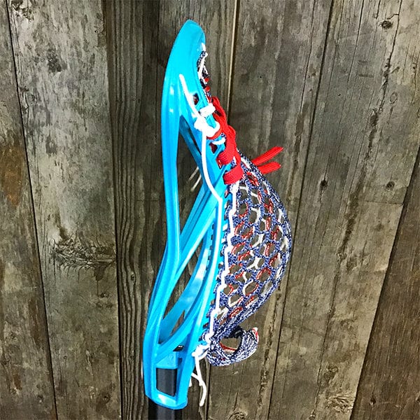 Lacrosse Fanatic Mens Complete Sticks Lax Fan Custom Mens Complete - Blue Kinetik 3 with USA Mesh and Black Evo Shaft from Lacrosse Fanatic