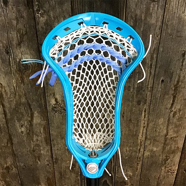 Lacrosse Fanatic Mens Complete Sticks Lax Fan Custom Mens Complete - Blue Kinetik 3 with White Mesh and Black Evo Shaft from Lacrosse Fanatic