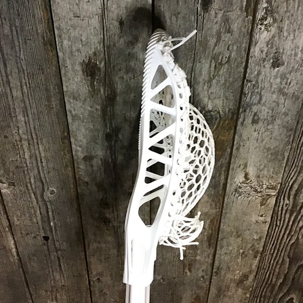 Lacrosse Fanatic Mens Complete Sticks Lax Fan Custom Mens Complete - White X20 with white Mesh and Silver Evo 43.5" Defense Shaft from Lacrosse Fanatic
