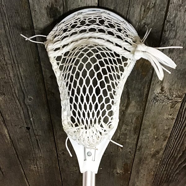 Lacrosse Fanatic Mens Complete Sticks Lax Fan Custom Mens Complete - White X20 with white Mesh and Silver Evo 43.5" Defense Shaft from Lacrosse Fanatic