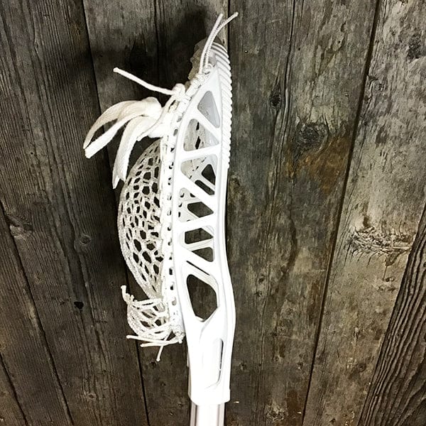 Lacrosse Fanatic Mens Complete Sticks Lax Fan Custom Mens Complete - White X20 with white Mesh and Silver Evo 43.5" Defense Shaft from Lacrosse Fanatic