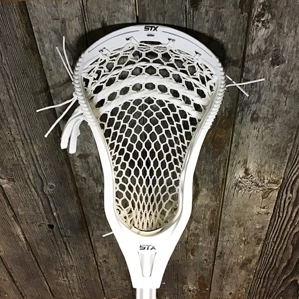 Lacrosse Fanatic Mens Complete Sticks Lax Fan Custom Mens Complete - White X20 with white Mesh and Silver Evo 43.5" Defense Shaft from Lacrosse Fanatic