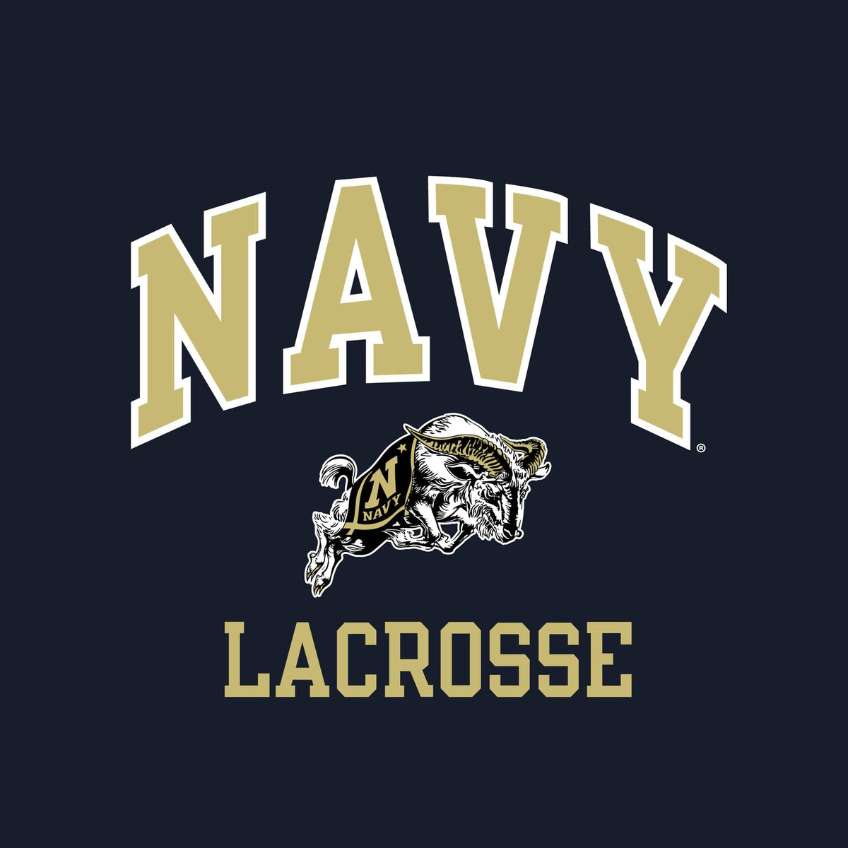 Lacrosse Fanatic Shirts Navy Lacrosse College Tee from Lacrosse Fanatic