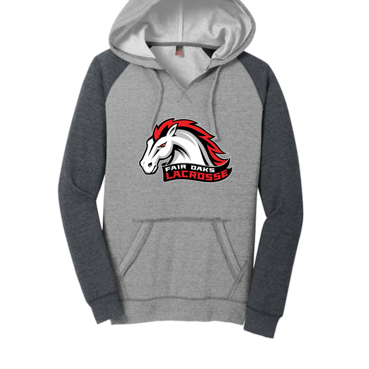 Lacrosse Fanatic  Spirit Wear H Grey/H Char / XS Fair Oaks Women's Lightweight Fleece Hoodie from Lacrosse Fanatic