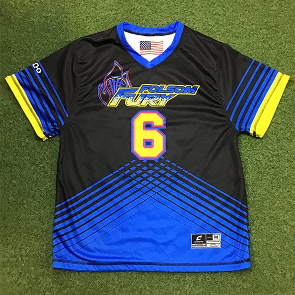 Lacrosse Fanatic  Uniforms Folsom Fury Boys Reversible Game Jersey from Lacrosse Fanatic