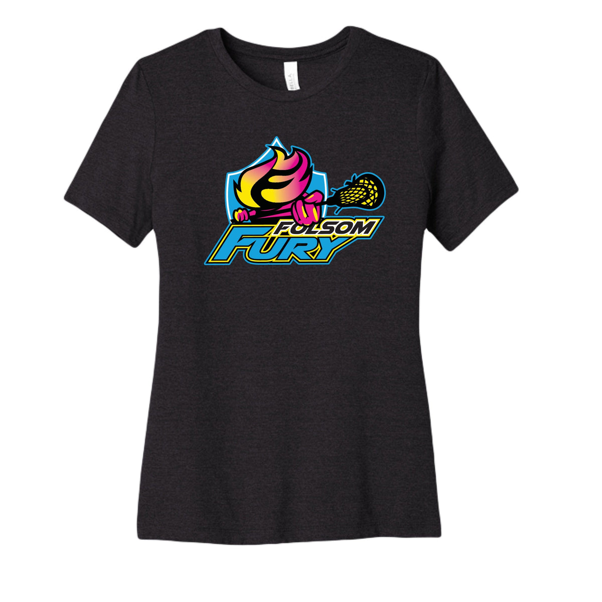 Lacrosse Fanatic  BLACK HEATHER / S Women's Tee - Black from Lacrosse Fanatic
