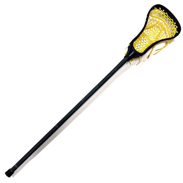 Lacrosse Fanatic Womens Complete Sticks Black/Yellow Lax Fan Custom Complete Women&#39;s Lacrosse Stick - Black True Prowess with True Comp 4.0 Project Kenny 2.0 Shaft from Lacrosse Fanatic