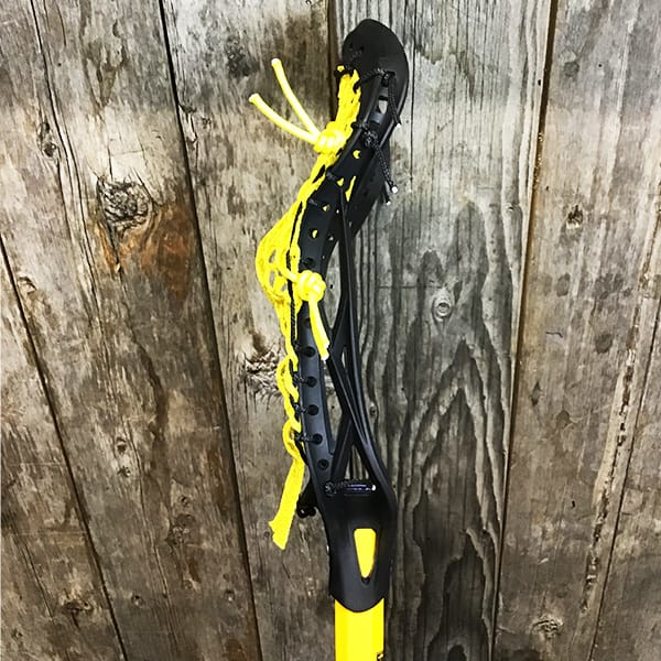 Lacrosse Fanatic Womens Complete Sticks Black/Yellow/Green Lax Fan Custom Complete Women's Lacrosse Stick - Black True Prowess with Yellow StringKing Mesh & True Yellow Comp 4 Shaft Shaft from Lacrosse Fanatic
