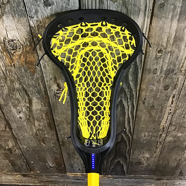 Lacrosse Fanatic Womens Complete Sticks Black/Yellow/Green Lax Fan Custom Complete Women's Lacrosse Stick - Black True Prowess with Yellow StringKing Mesh & True Yellow Comp 4 Shaft Shaft from Lacrosse Fanatic