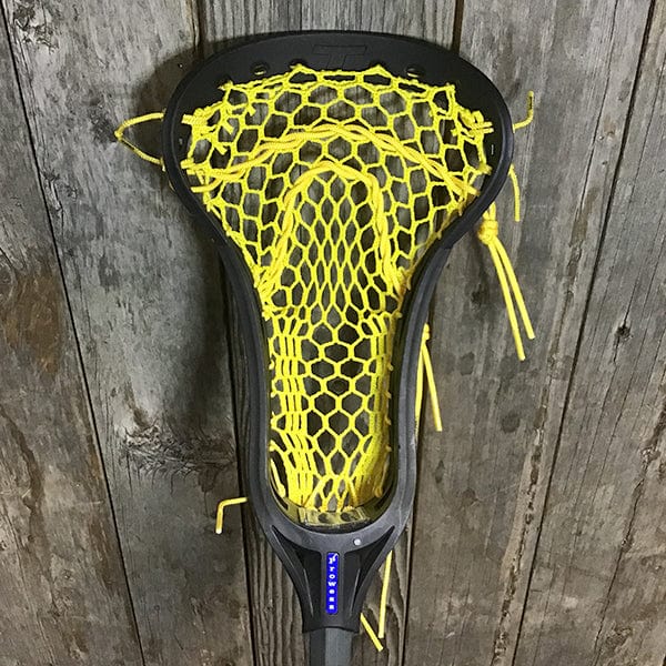 Lacrosse Fanatic Womens Complete Sticks Black/Yellow/White Lax Fan Custom Complete Women&#39;s Lacrosse Stick - True Prowess with True Lynx Composite Shaft from Lacrosse Fanatic